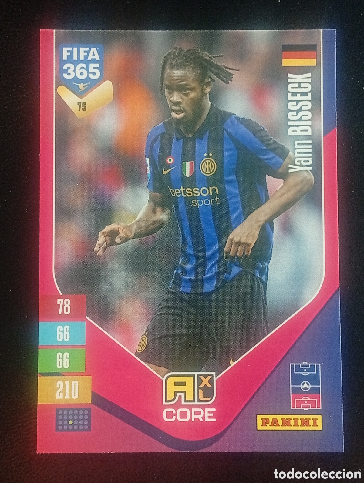 Cromos de f&uacute;tbol: 75 BISSECK INTER MILAN FIFA 365 ADRENALYN 2026 2027 26 27 CARDS PANINI TOPPS