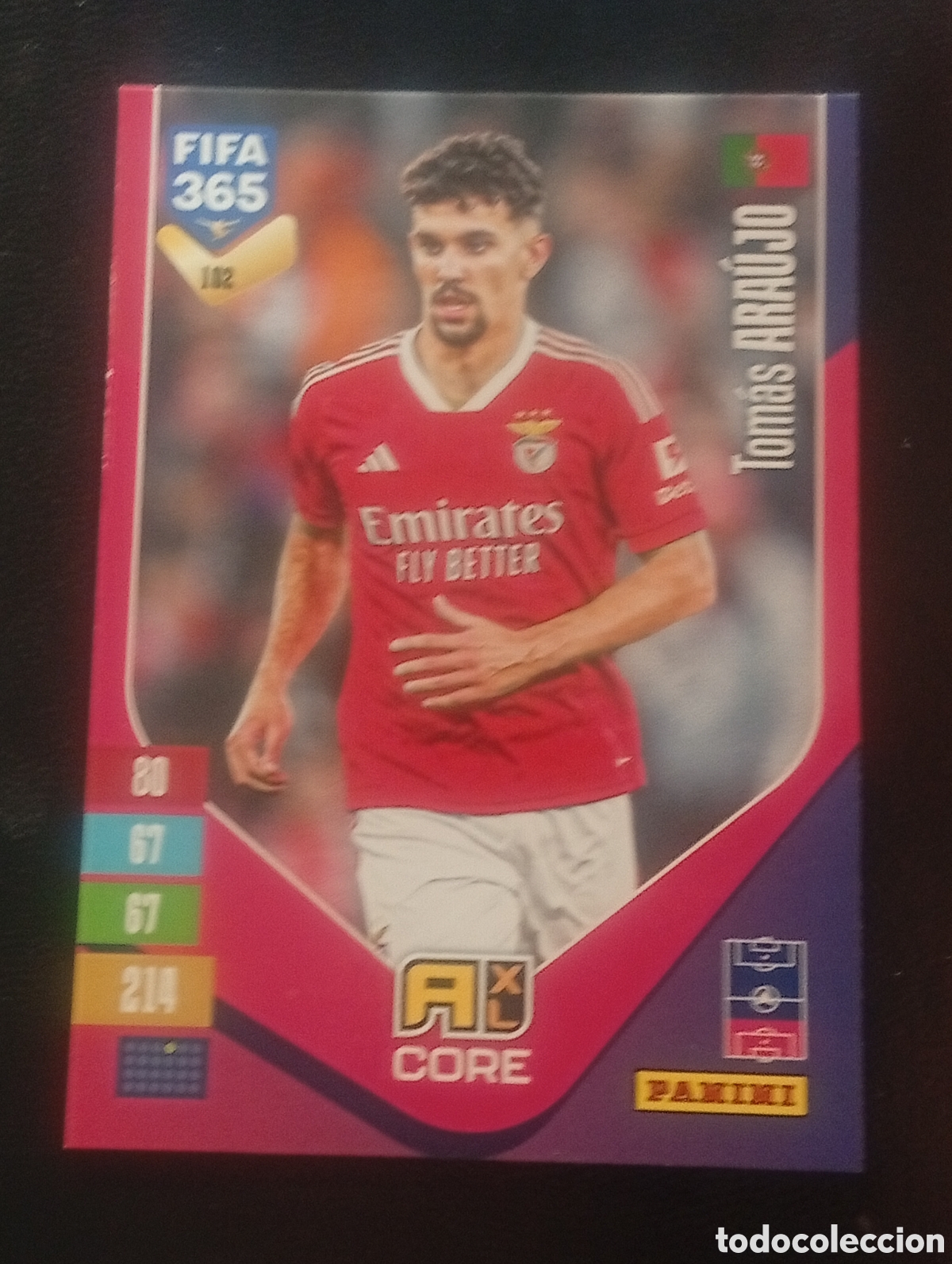 Cromos de f&uacute;tbol: 102 ARAUJO BENFICA PORTUGAL FIFA 365 ADRENALYN 2026 2027 26 27 CARDS PANINI TOPPS