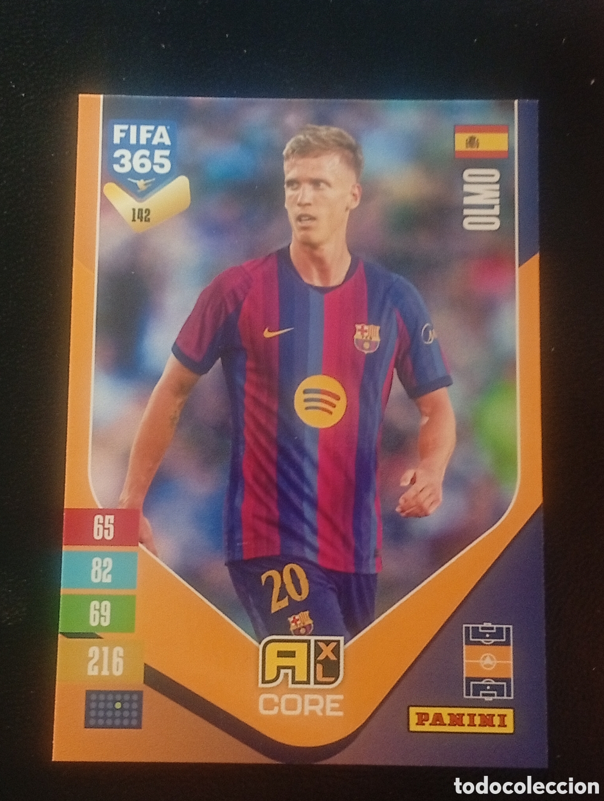Cromos de f&uacute;tbol: 142 DANI OLMO BARCELONA FIFA 365 ADRENALYN 2026 2027 26 27 CARDS PANINI TOPPS