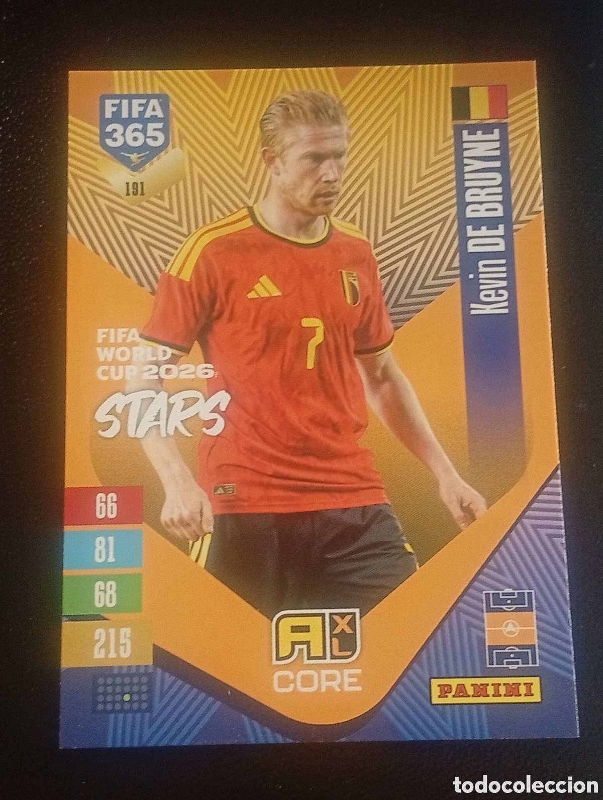 Cromos de f&uacute;tbol: 191 world cup DE BRUYNE BELGICA BELGIUM FIFA 365 ADRENALYN 2026 2027 26 27 CARDS PANINI TOPPS