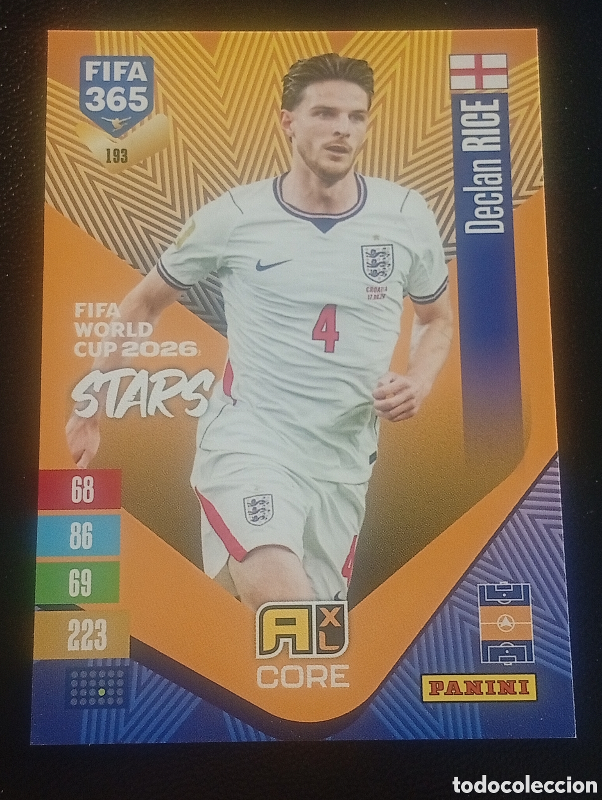 Cromos de f&uacute;tbol: 193 world cup DECLAN RICE ENGLAND UK FIFA 365 ADRENALYN 2026 2027 26 27 CARDS PANINI TOPPS