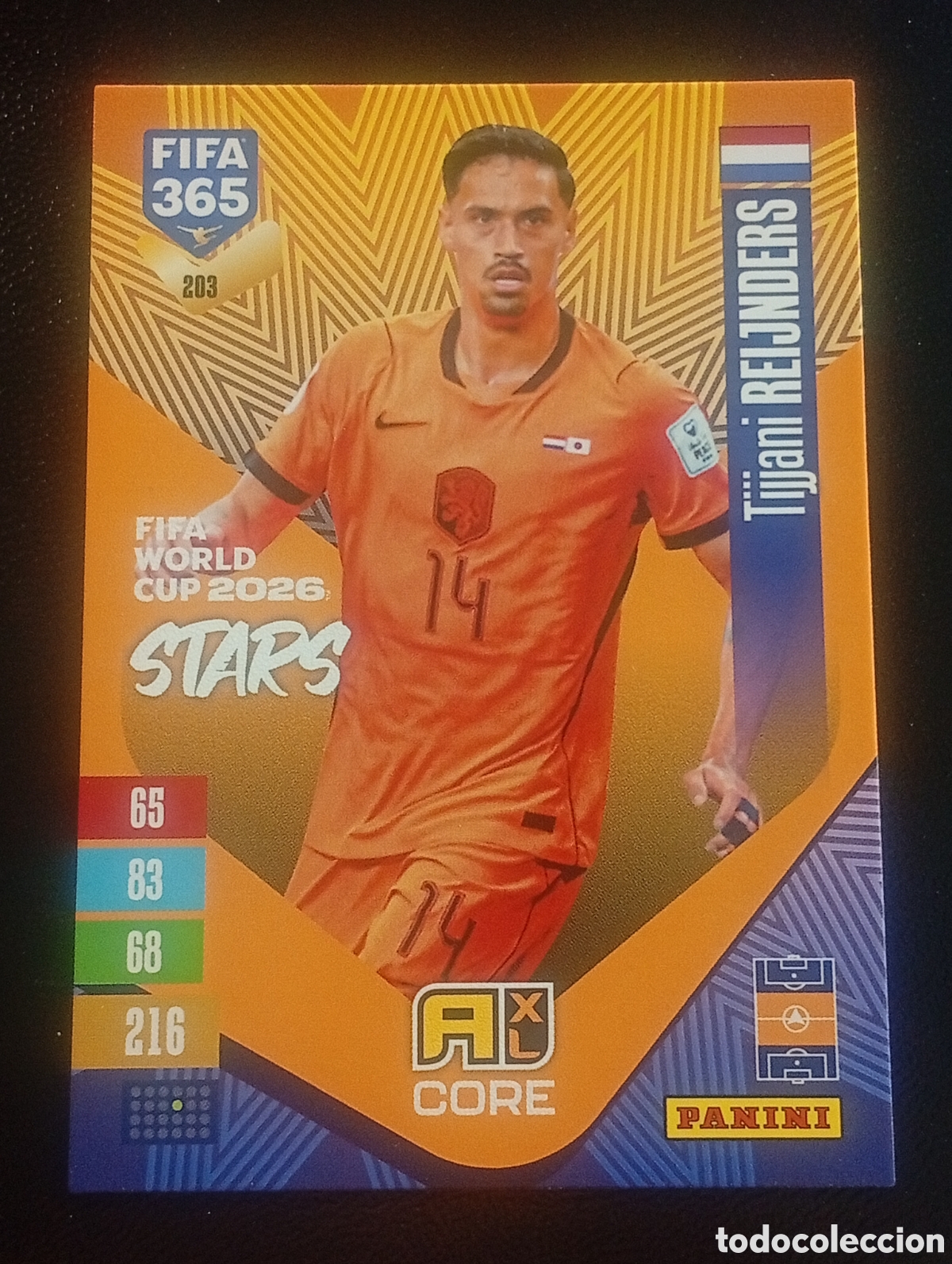 Cromos de f&uacute;tbol: 203 world cup REIJNDERS HOLANDA FIFA 365 ADRENALYN 2026 2027 26 27 CARDS PANINI TOPPS