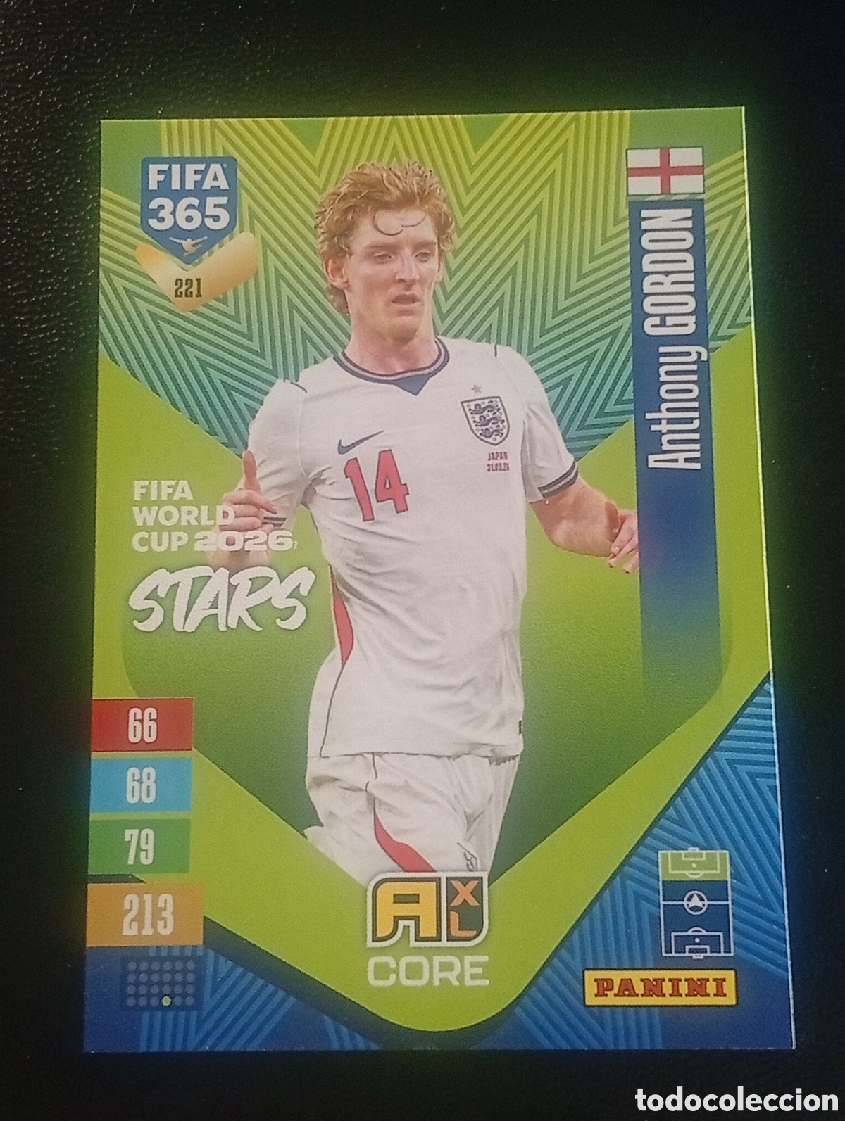 Cromos de f&uacute;tbol: 221 world cup GORDON ENGLAND BARCELONA FIFA 365 ADRENALYN 2026 2027 26 27 CARDS PANINI TOPPS