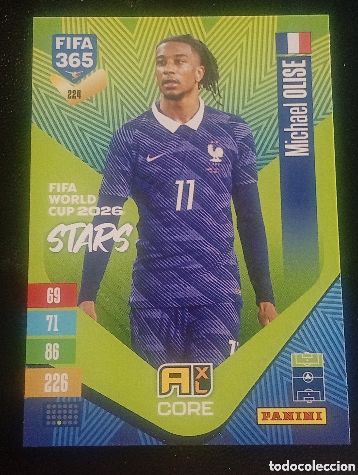 Cromos de f&uacute;tbol: 224 world cup OLISE FRANCIA FRANCE FIFA 365 ADRENALYN 2026 2027 26 27 CARDS PANINI TOPPS