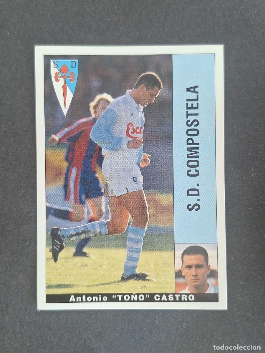Cromos de f&uacute;tbol: L2 TO&Ntilde;O CASTRO S. D. COMPOSTELA PANINI LIGA 1995 1996 95 96 NUNCA PEGADO SIN PEGAR