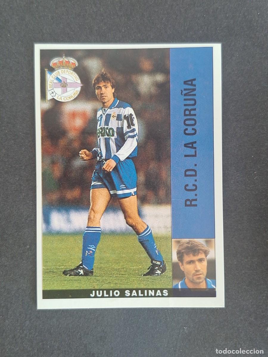 Cromos de f&uacute;tbol: L2 JULIO SALINAS DEPORTIVO DE LA CORU&Ntilde;A PANINI LIGA 1995 1996 95 96 NUNCA PEGADO SIN PEGAR