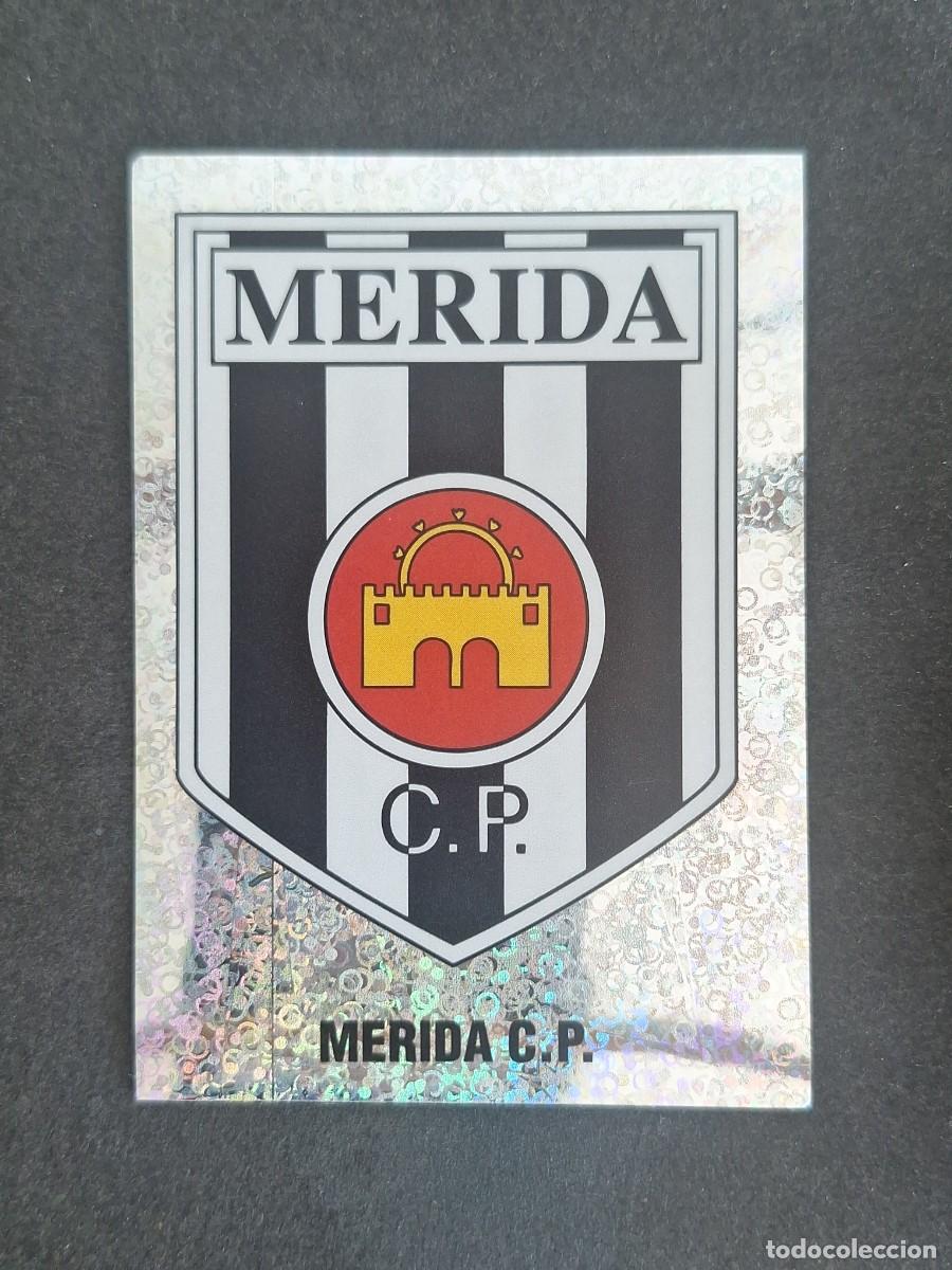 Cromos de f&uacute;tbol: L2 ESCUDO MERIDA C. P. PANINI LIGA 1995 1996 95 96 NUNCA PEGADO SIN PEGAR