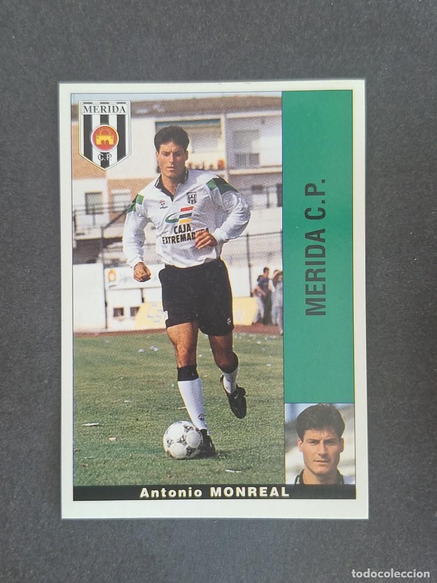 Cromos de f&uacute;tbol: L2 MONREAL MERIDA C. P. PANINI LIGA 1995 1996 95 96 NUNCA PEGADO SIN PEGAR