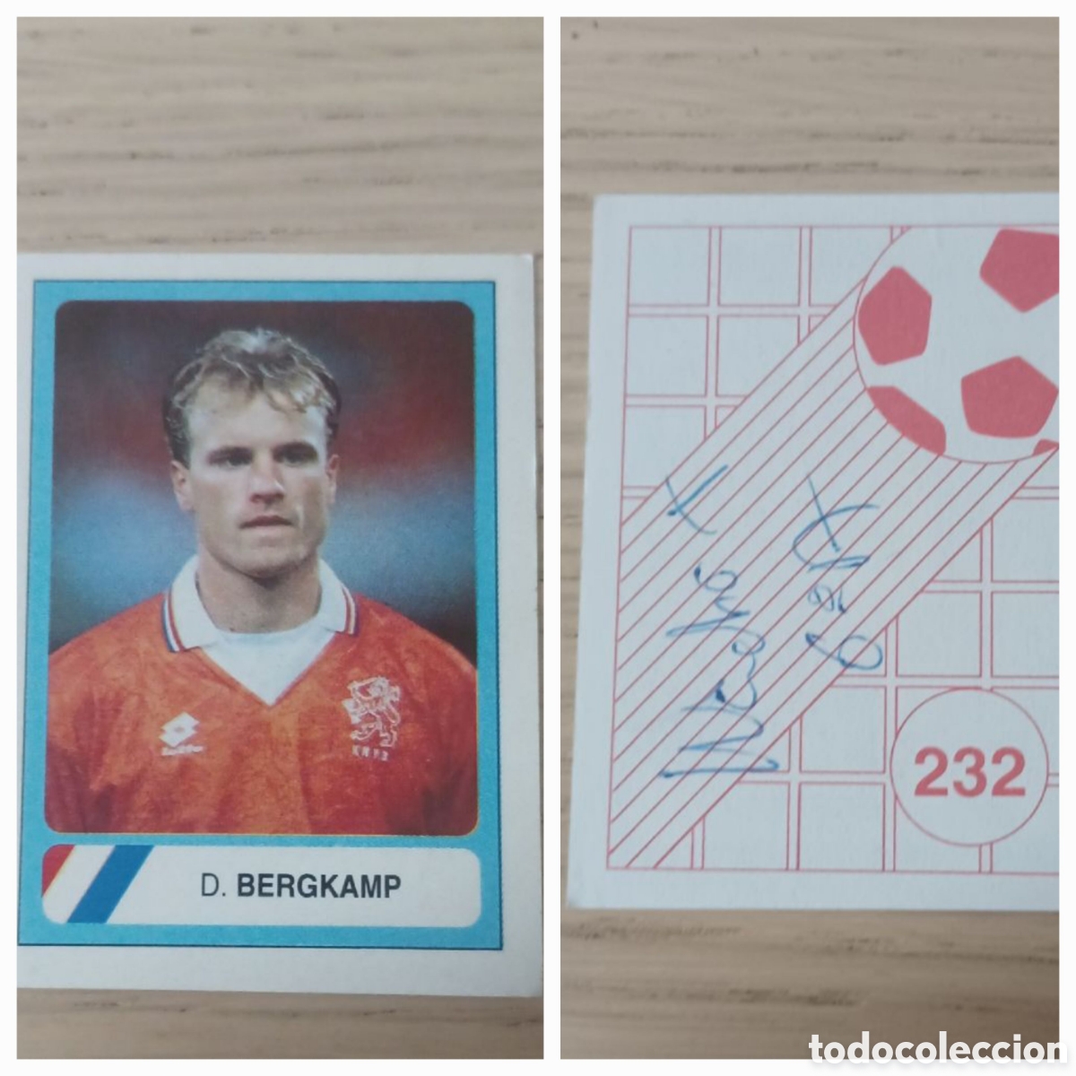 Cromos de f&uacute;tbol: CROMO BERGKAMP N 232 HOLANDA EDICIONES ESTADIO MUNDIAL EEUU 94 SIN PEGAR
