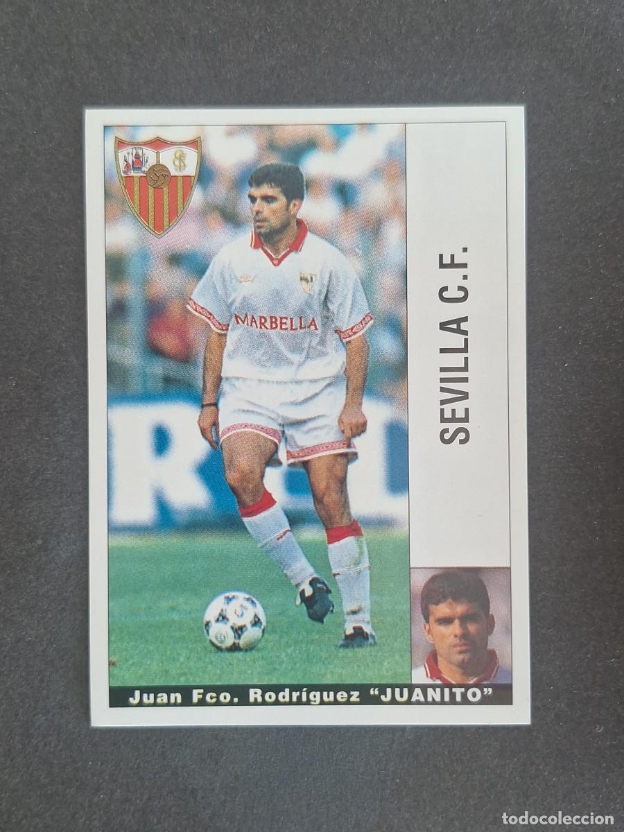 Cromos de f&uacute;tbol: L2 JUANITO SEVILLA C. F. PANINI LIGA 1995 1996 95 96 NUNCA PEGADO SIN PEGAR