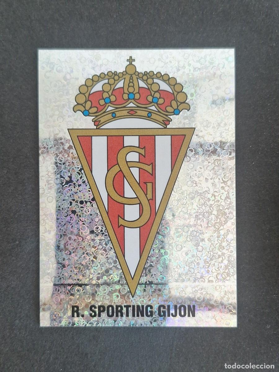 Cromos de f&uacute;tbol: L2 ESCUDO SPORTING DE GIJON PANINI LIGA 1995 1996 95 96 NUNCA PEGADO SIN PEGAR