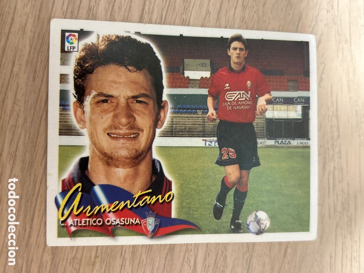 Cromos de f&uacute;tbol: ARMENTANO C. A. OSASUNA FICHAJE 25 LIGA ESTE 2000 2001 00 01 NUNCA PEGADO SIN PEGAR
