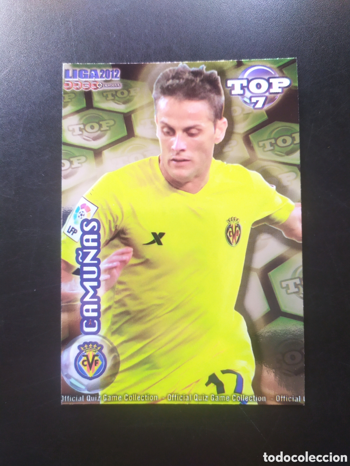 Cromos de f&uacute;tbol: Mundicromo fichas Liga 2011 2012 11 12 Camu&ntilde;as top brillo verde n&deg; 597 Villarreal
