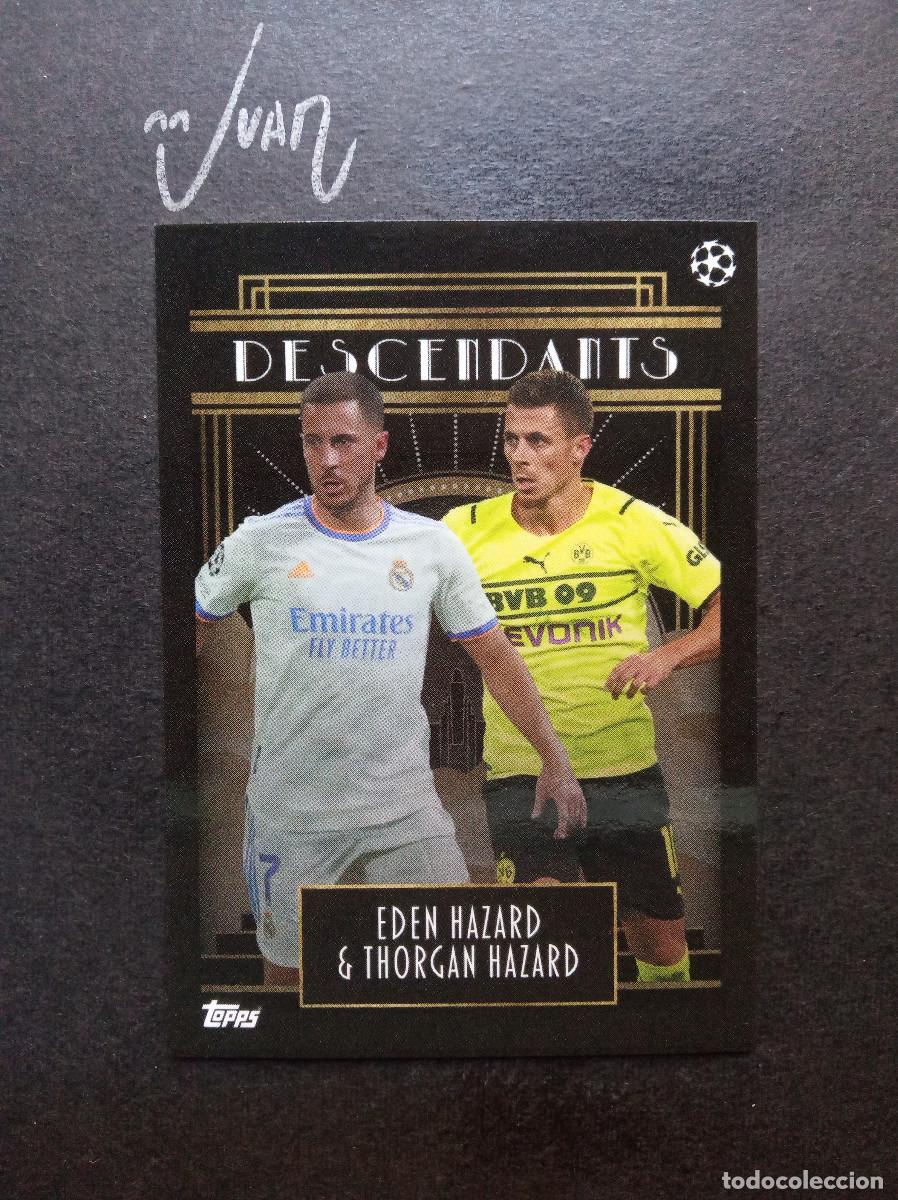 Fu&szlig;ball-Sticker: DESCENDANTS HAZAR REAL MADRID & BORUSSIA DORTMUND ⚽ TOPPS &reg; DECO UEFA CHAMPIONS 2021 2022 21 22