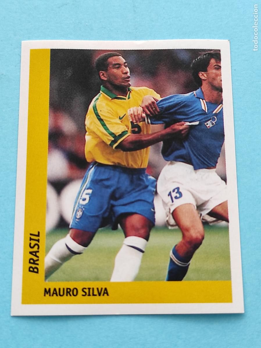 Cromos de f&uacute;tbol: 27 MAURO SILVA (BRASIL) - CROMO MUNDIAL FRANCIA 1998 DS FRANCE 98 DSWC98 WORLD CUP