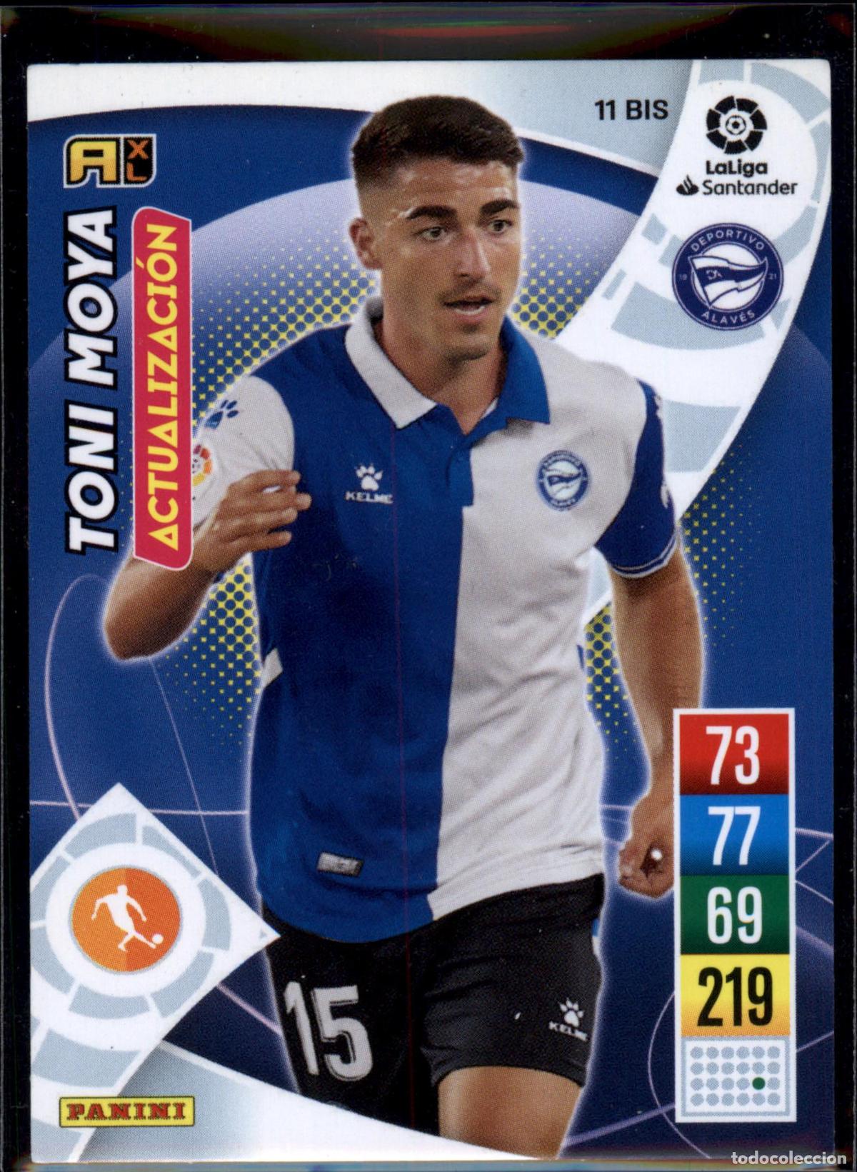 Football Stickers: Toni Moya Actualizaci&oacute;n N&ordm; 11 Bis Deportivo Alav&eacute;s LaLiga Santander Adrenalyn 2021 2022 Panini 21 22