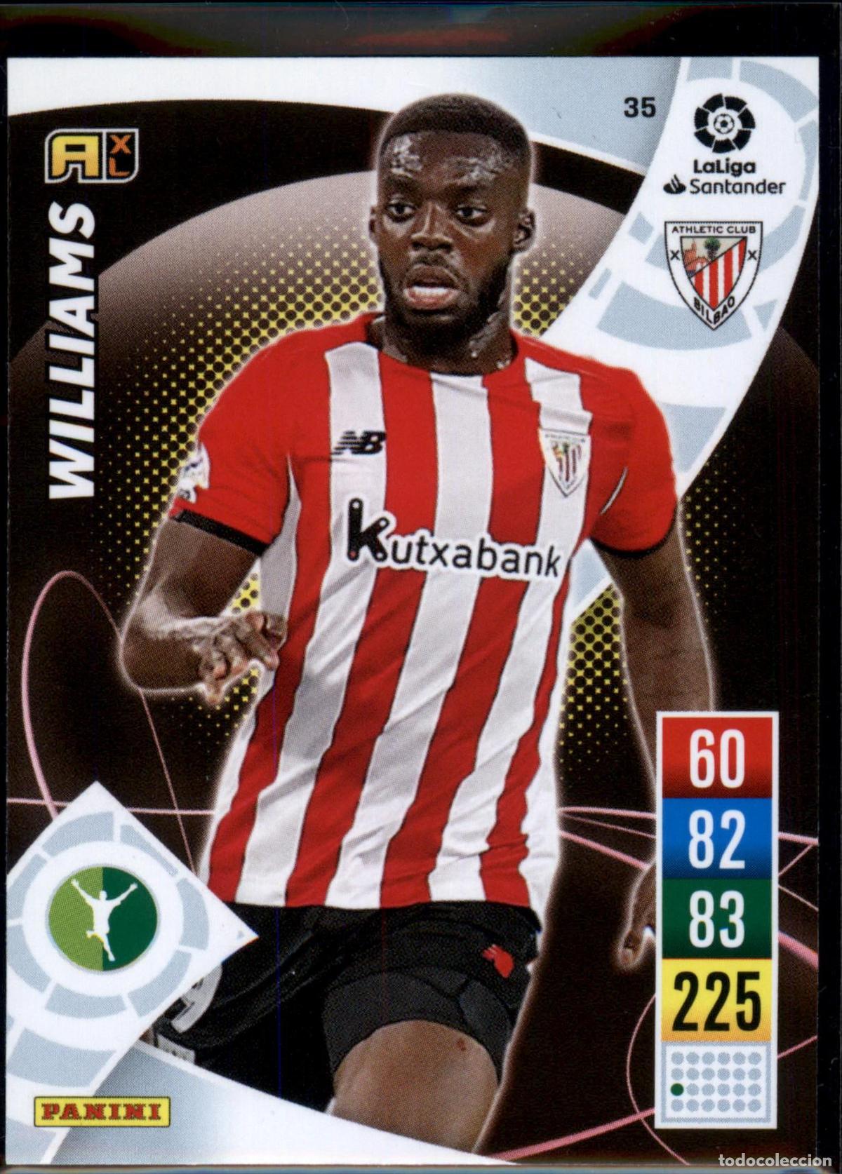 Football Stickers: Williams N&ordm; 35 Athletic Club LaLiga Santander Adrenalyn XL 2021 2022 Panini 21 22
