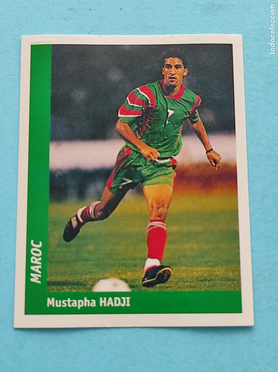 Football Stickers: 57 MUSTAPHA HADJI (MAROC) - CROMO MUNDIAL FRANCIA 1998 DS FRANCE 98 DSWC98 WORLD CUP