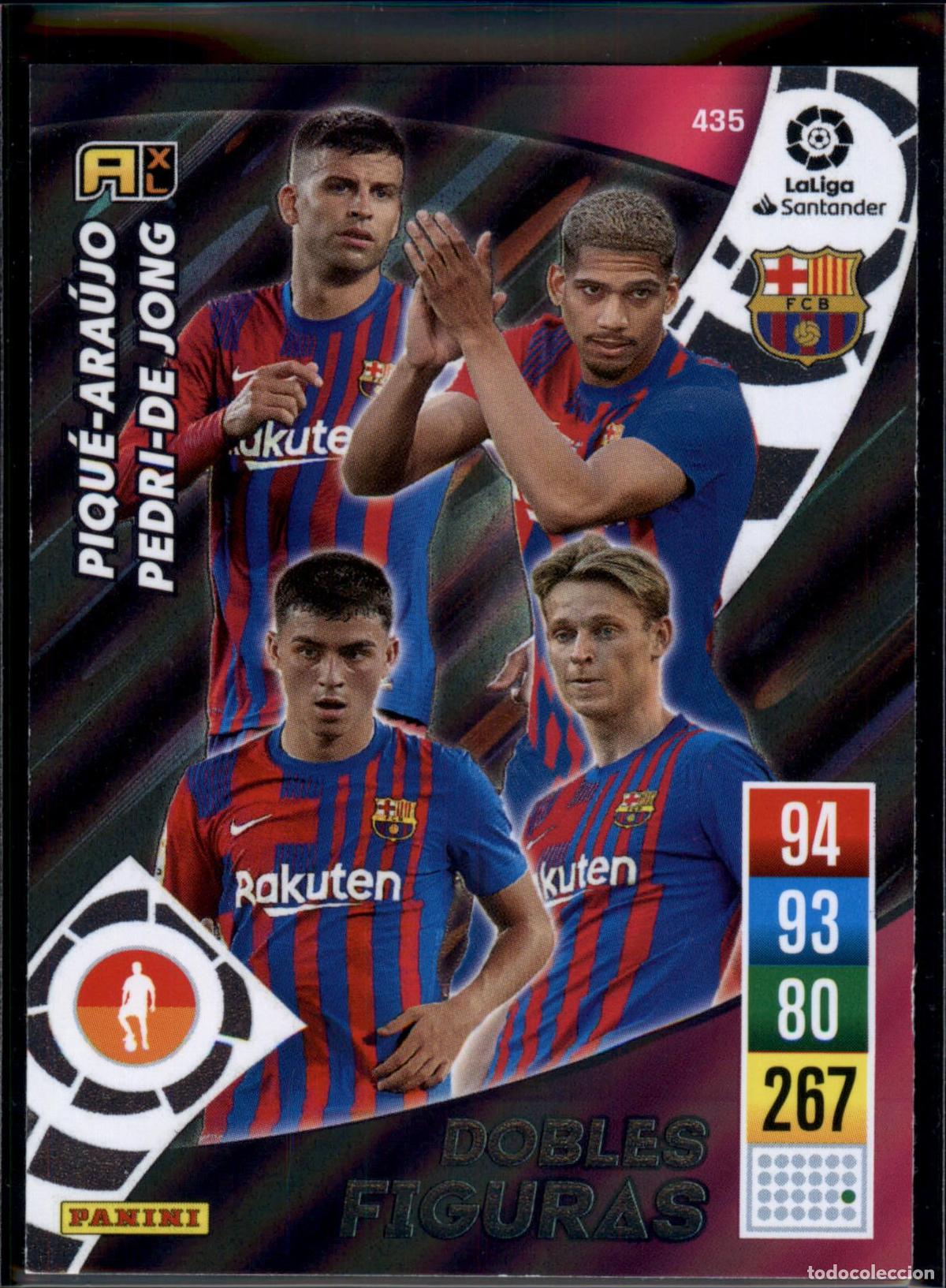 Cromos de f&uacute;tbol: Dobles Figuras N&ordm; 435 Bar&ccedil;a (Barcelona) LaLiga Santander Adrenalyn XL 2021 2022 Panini 21 22