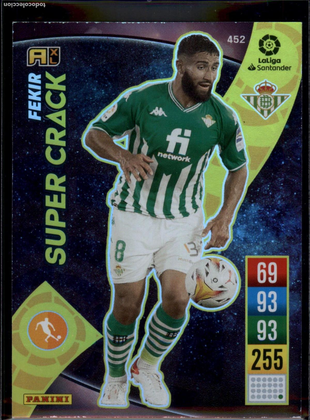 Cromos de f&uacute;tbol: Fekir Super Crack N&ordm; 452 Betis LaLiga Santander Adrenalyn XL 2021 2022 Panini 21 22