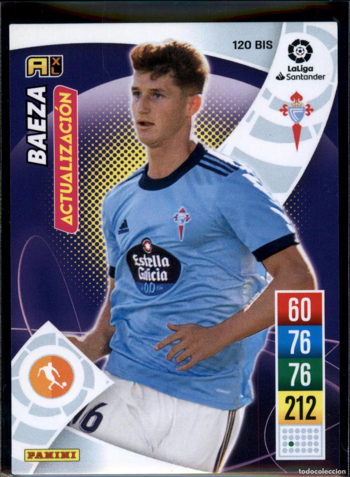 Cromos de f&uacute;tbol: Baeza Actualizaci&oacute;n N&ordm; 120 Bis RC Celta LaLiga Santander Adrenalyn XL 2021 2022 Panini 21 22