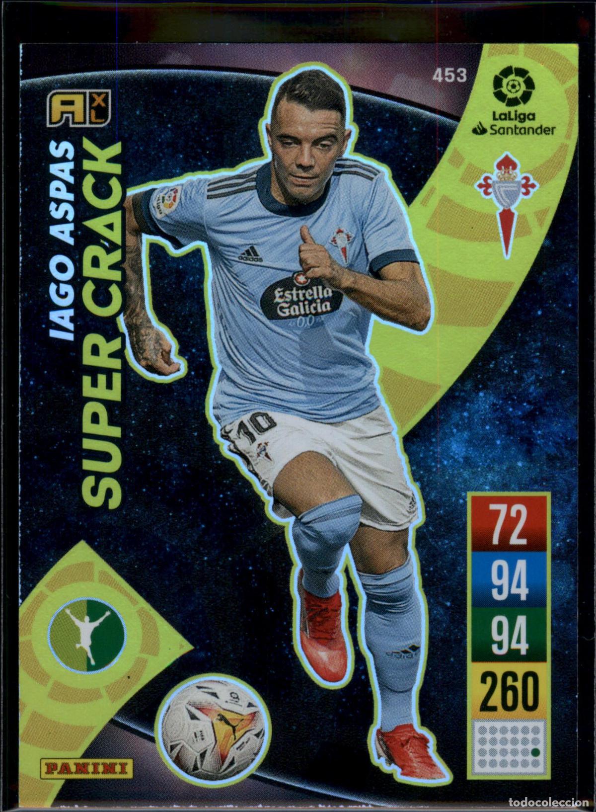 Cromos de f&uacute;tbol: Iago Aspas Super Crack N&ordm; 453 RC Celta LaLiga Santander Adrenalyn XL 2021 2022 Panini 21 22