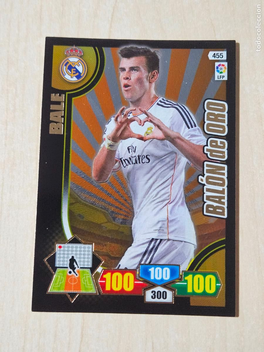 Cromos de f&uacute;tbol: FICHA N&ordm; 455 BALE - ADRENALYN 13 14 - PANINI 2013 -14 - CROMO - BALON DE ORO
