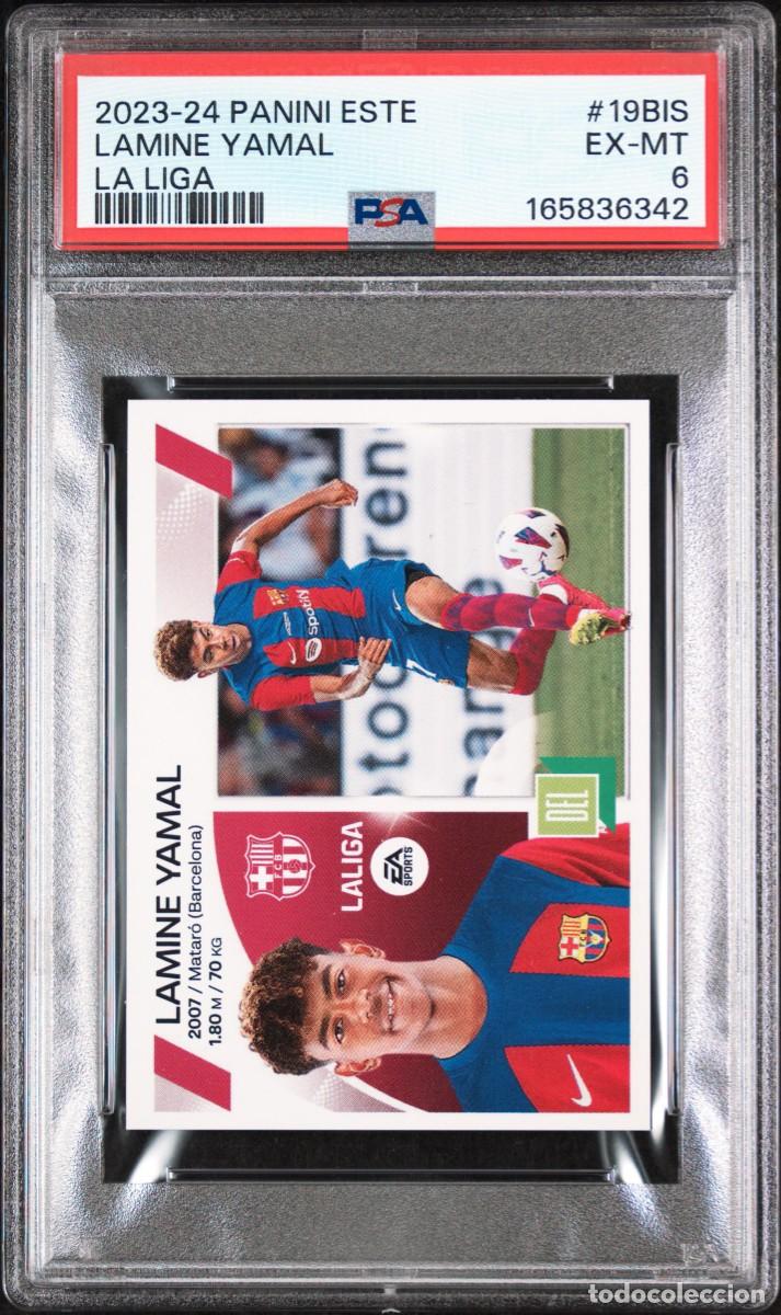 Cromos de f&uacute;tbol: Rookie Lamine Yamal #19BIS Panini Este La Liga 2023 2024 PSA 6