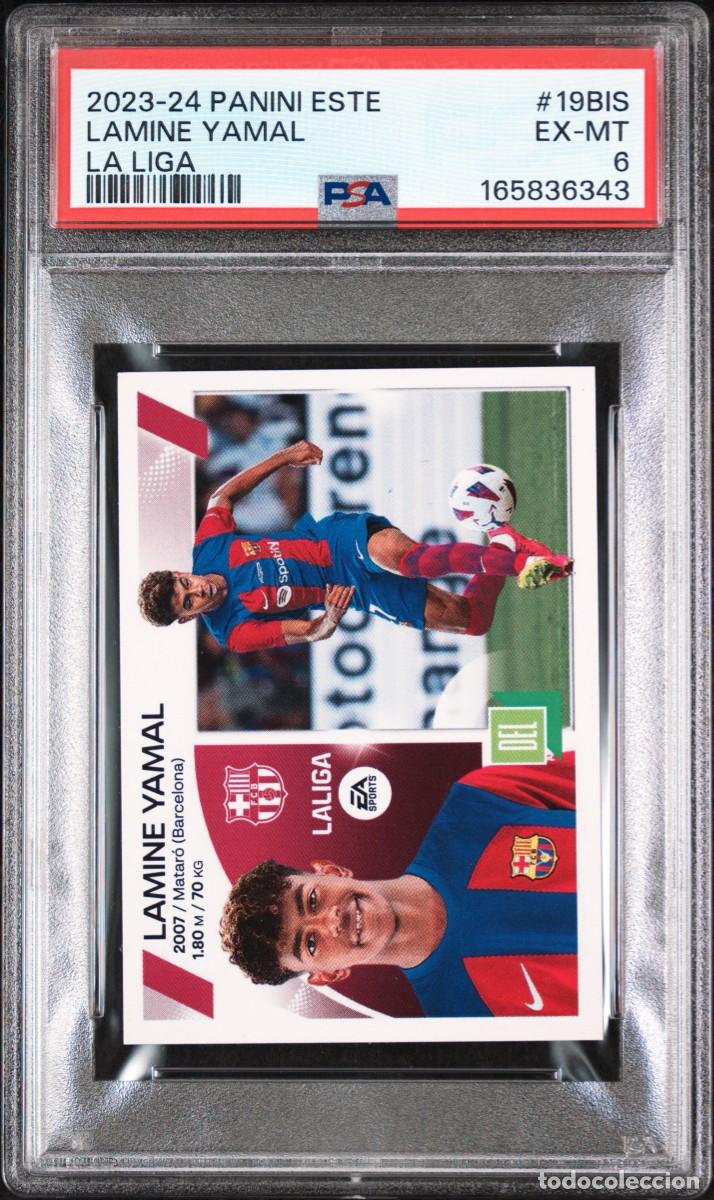 Cromos de f&uacute;tbol: Rookie Lamine Yamal #19BIS Panini Este La Liga 2023 2024 PSA 6
