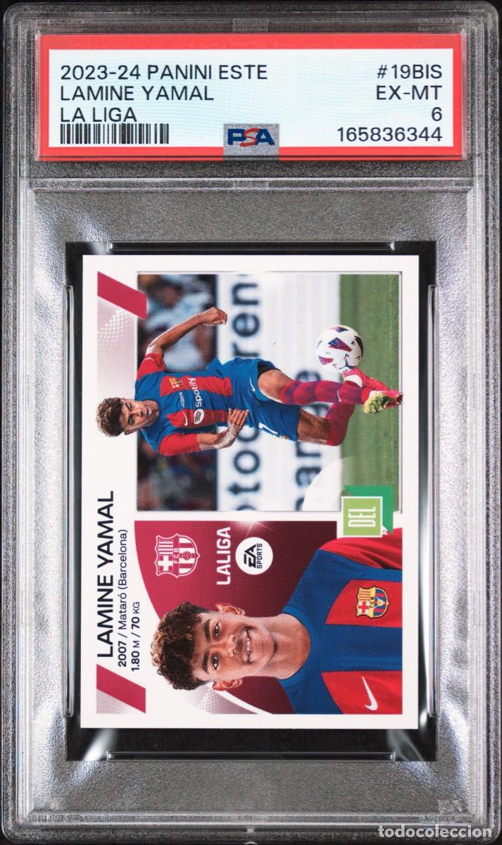 Cromos de f&uacute;tbol: Rookie Lamine Yamal #19BIS Panini Este La Liga 2023 2024 PSA 6