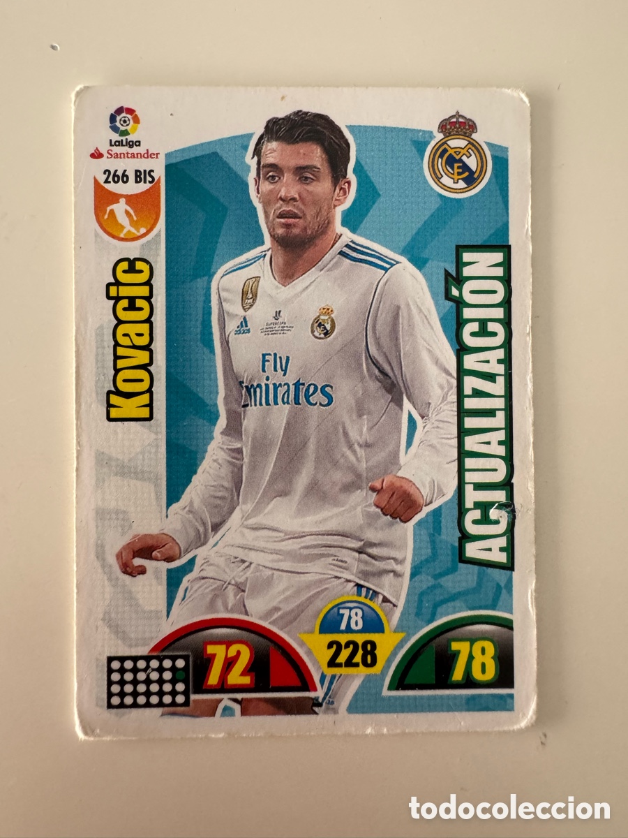 Cromos de f&uacute;tbol: PANINI ADRENALYN XL LIGA 2017 2018 17 18 &ndash; N 266 BIS KOVACIC REAL MADRID