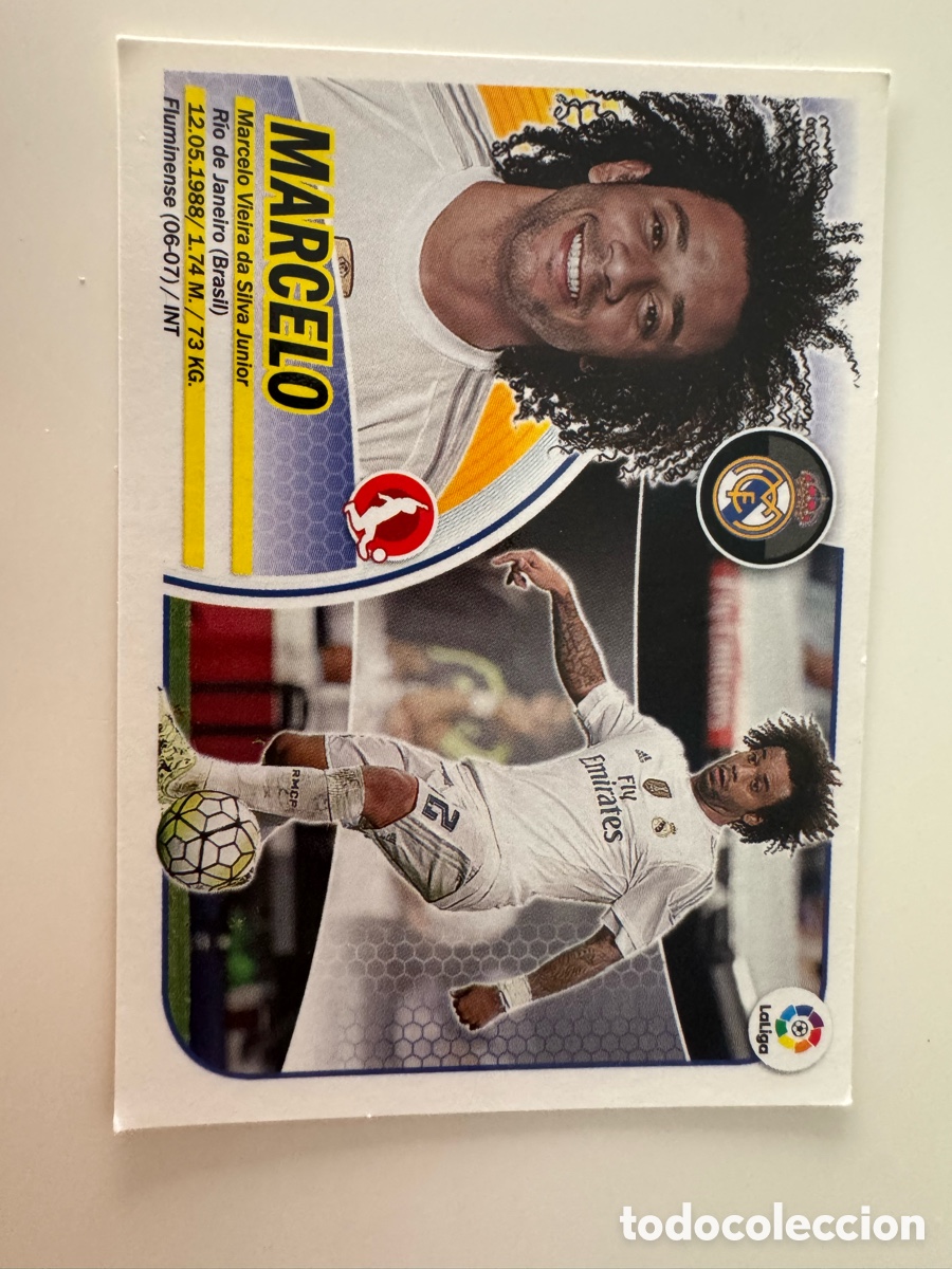 Cromos de f&uacute;tbol: PANINI LIGA ESTE 2016-2017 16 17 &ndash; Real Madrid N&ordm; 7 Marcelo