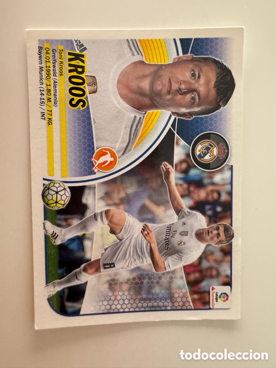 Cromos de f&uacute;tbol: PANINI LIGA ESTE 2016-2017 16 17 &ndash; Real Madrid N&ordm; 9 Toni Kroos