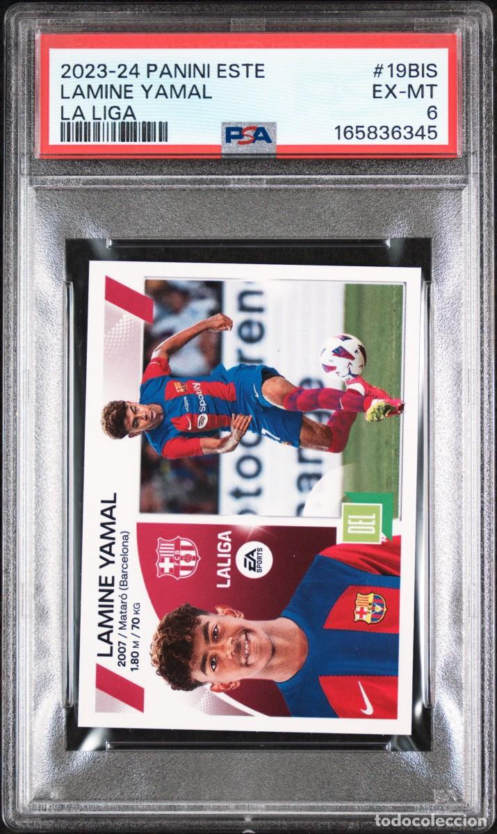 Cromos de f&uacute;tbol: Rookie Lamine Yamal #19BIS Panini Este La Liga 2023 2024 PSA 6