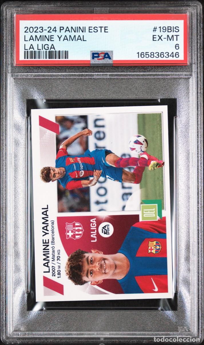 Cromos de f&uacute;tbol: Rookie Lamine Yamal #19BIS Panini Este La Liga 2023 2024 PSA 6