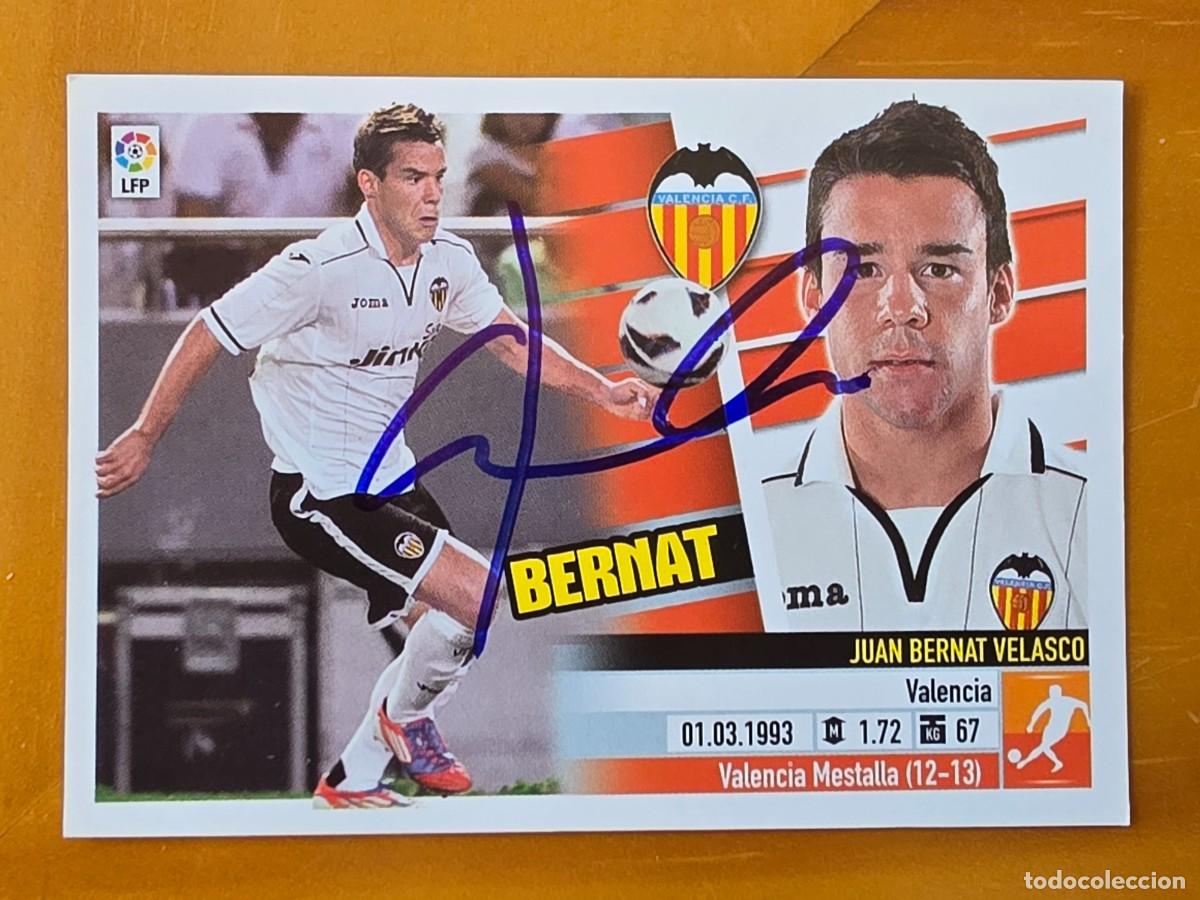 Cromos de f&uacute;tbol: Cromo firmado de Juan Bernat con aut&oacute;grafo, Valencia CF