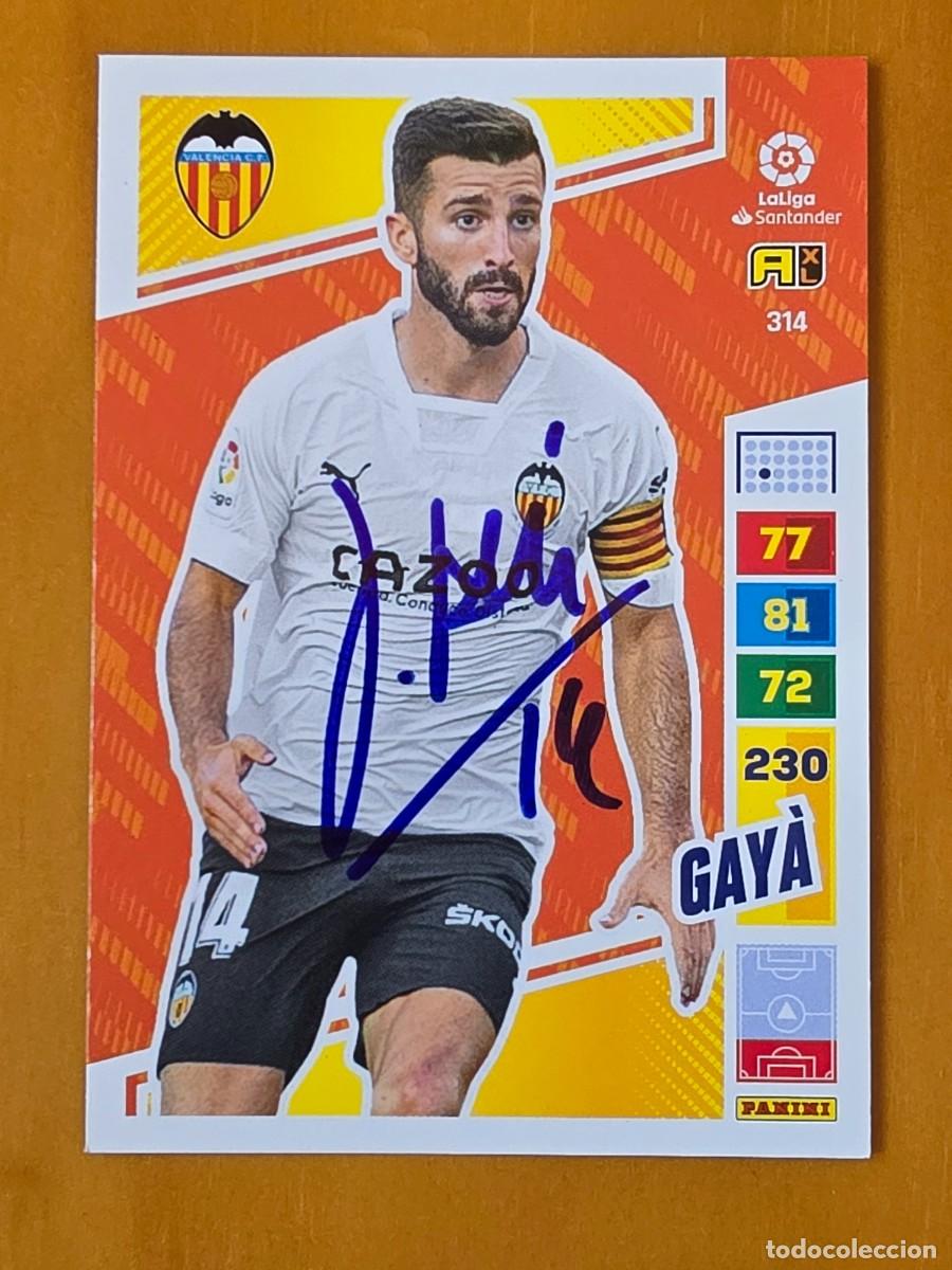 Cromos de f&uacute;tbol: Cromo firmado de Jos&eacute; Luis Gay&aacute; con aut&oacute;grafo, Valencia CF