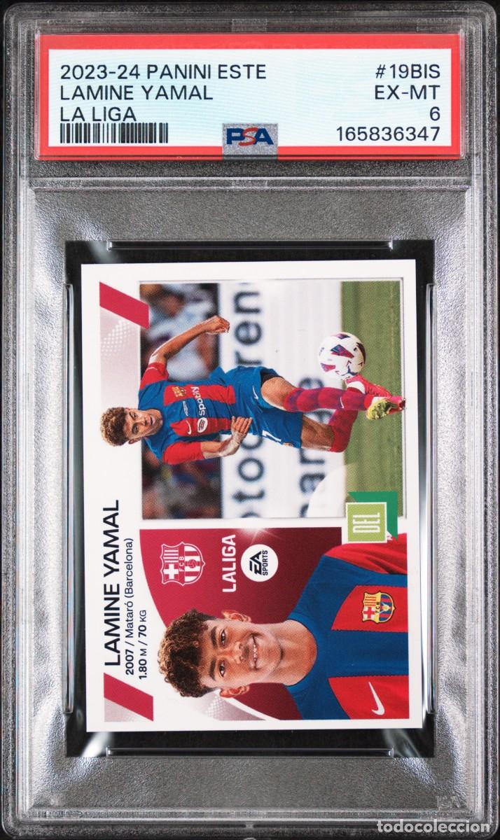 Cromos de f&uacute;tbol: Rookie Lamine Yamal #19BIS Panini Este La Liga 2023 2024 PSA 6