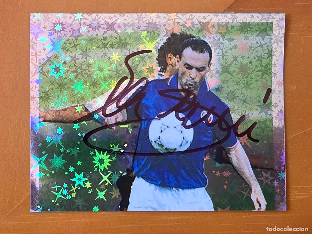 Cromos de f&uacute;tbol: Cromo firmado de Salvatore Schillaci con aut&oacute;grafo, Italia, Juventus, Inter de Mil&aacute;n