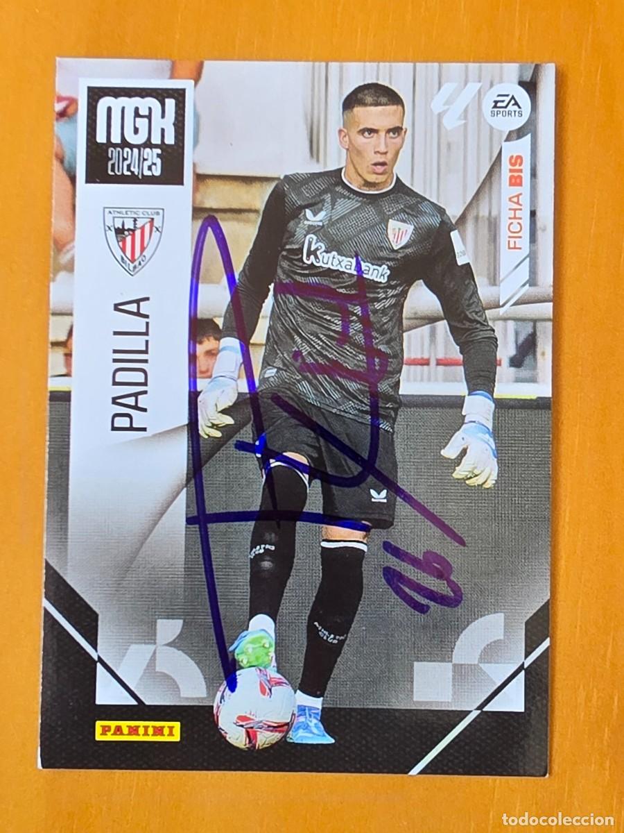 Cromos de f&uacute;tbol: Cromo firmado de &Aacute;lex Padilla con aut&oacute;grafo, Athletic Club de Bilbao