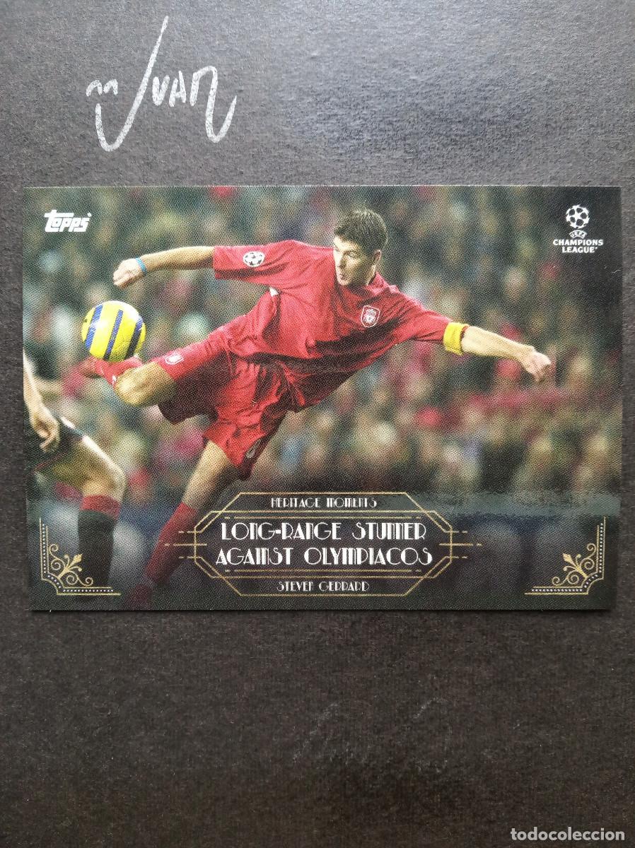 Cromos de f&uacute;tbol: HERITAGE MOMENTS GERRARD LIVERPOOL INGLATERRA ⚽ TOPPS &reg; DECO CHAMPIONS LEAGUE 2021 2022 21 22 NUEVO