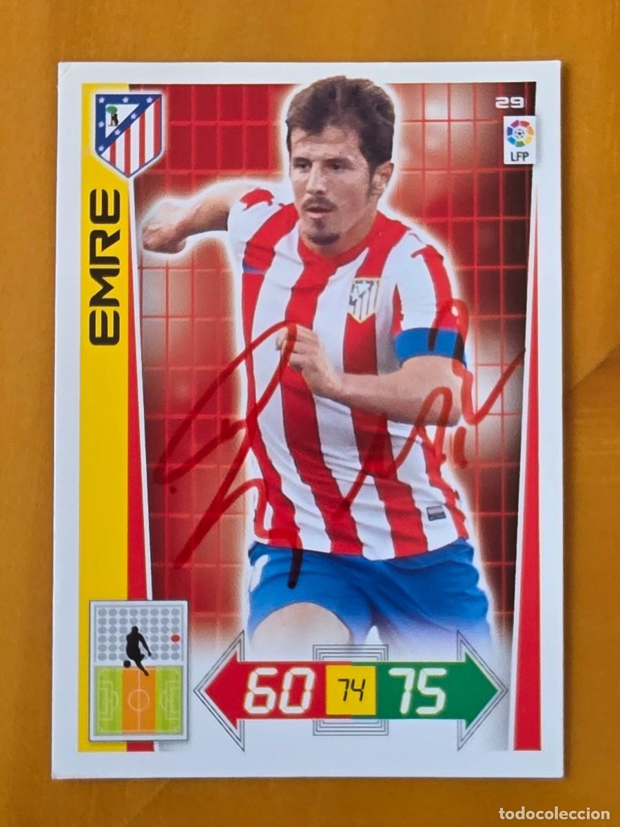 Cromos de f&uacute;tbol: Cromo firmado de Emre Bel&ouml;zoğlu con aut&oacute;grafo, Atl&eacute;tico de Madrid