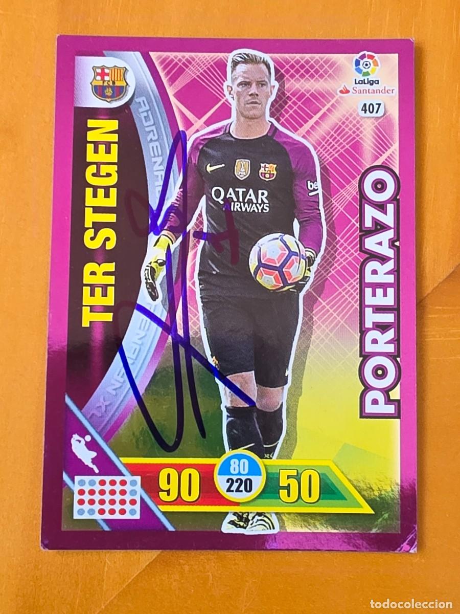 Cromos de f&uacute;tbol: Cromo firmado de Marc-Andr&eacute; Ter Stegen con aut&oacute;grafo, FC Barcelona