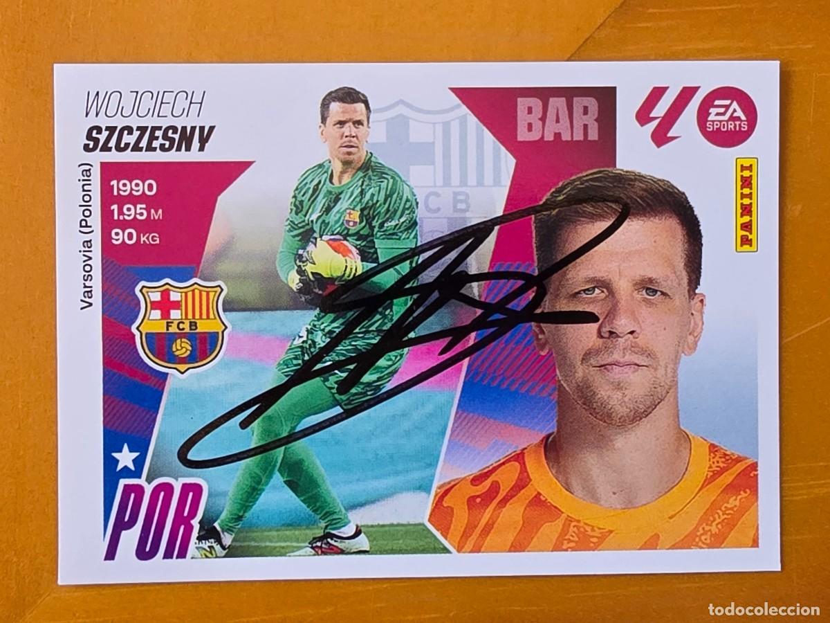Cromos de f&uacute;tbol: Cromo firmado de Wojciech Szczesny con aut&oacute;grafo, FC Barcelona
