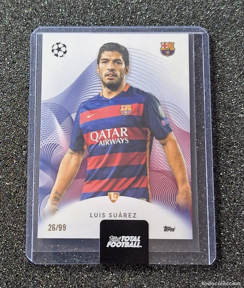 Cromos de f&uacute;tbol: Luis Suarez Barcelona Topps Total Football 26/99