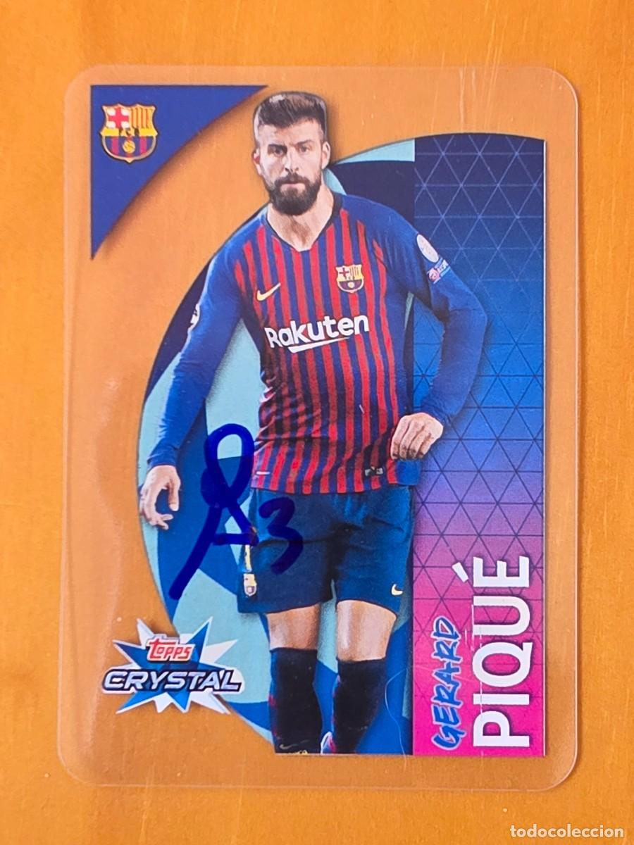 Cromos de f&uacute;tbol: Cromo firmado de Gerard Piqu&eacute; con aut&oacute;grafo, FC Barcelona