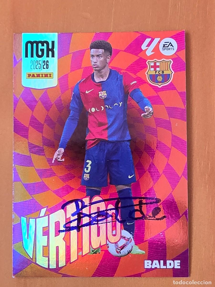 Cromos de f&uacute;tbol: Cromo firmado de Alejandro Balde con aut&oacute;grafo, FC Barcelona
