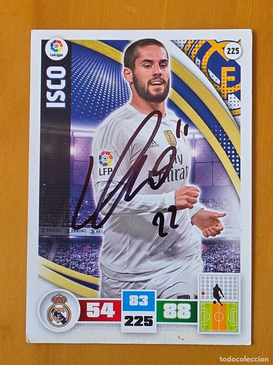 Football Stickers: Cromo firmado de Isco Alarc&oacute;n con aut&oacute;grafo, Real Madrid