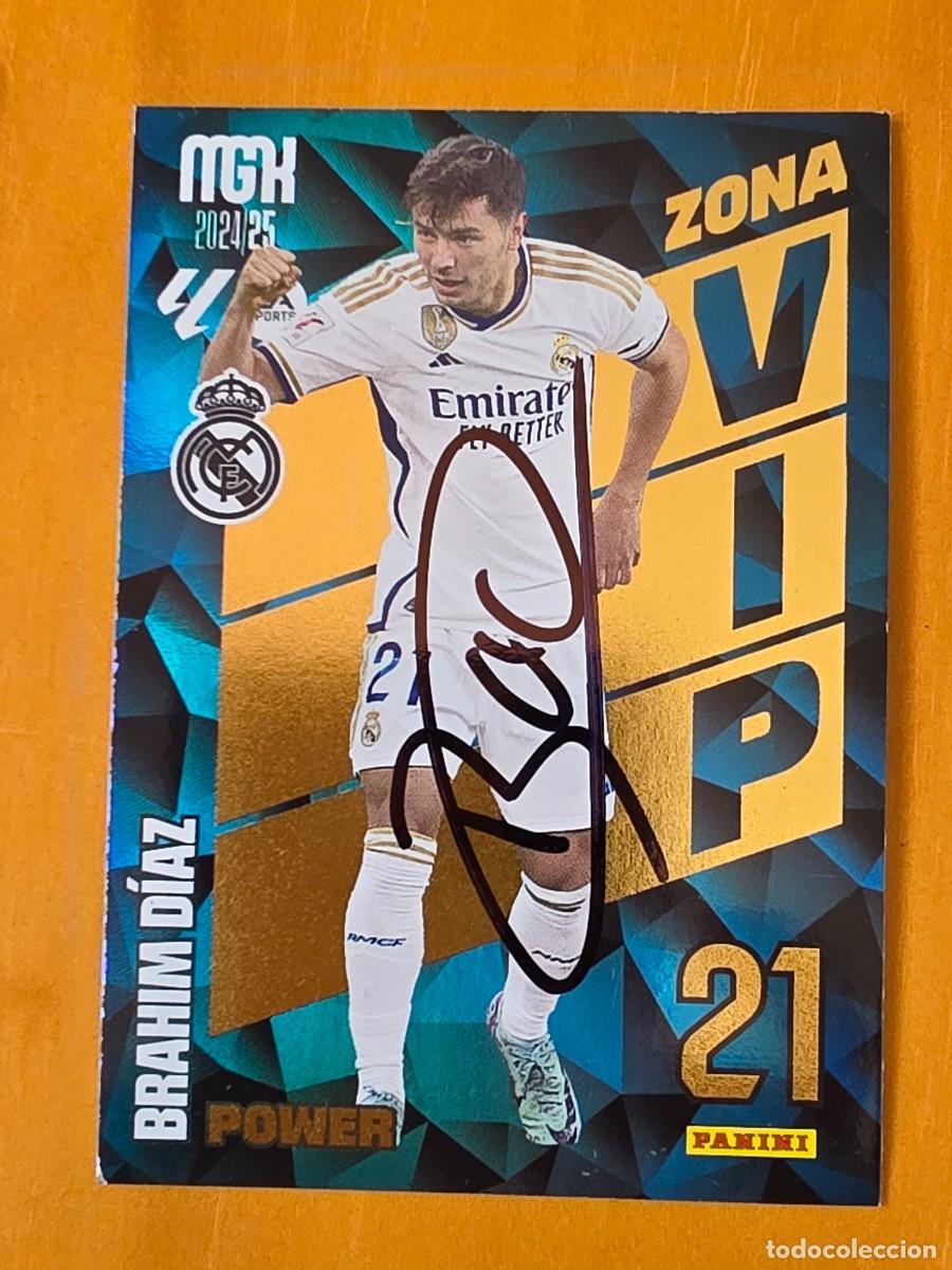 Football Stickers: Cromo firmado de Brah&iacute;m D&iacute;az con aut&oacute;grafo, Real Madrid