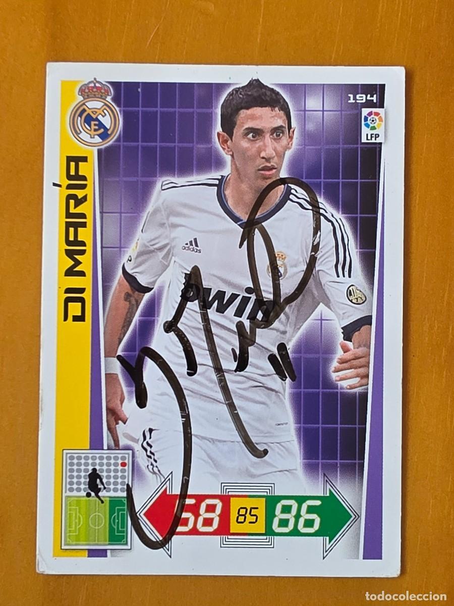 Football Stickers: Cromo firmado de &Aacute;ngel Di Mar&iacute;a con aut&oacute;grafo, Real Madrid